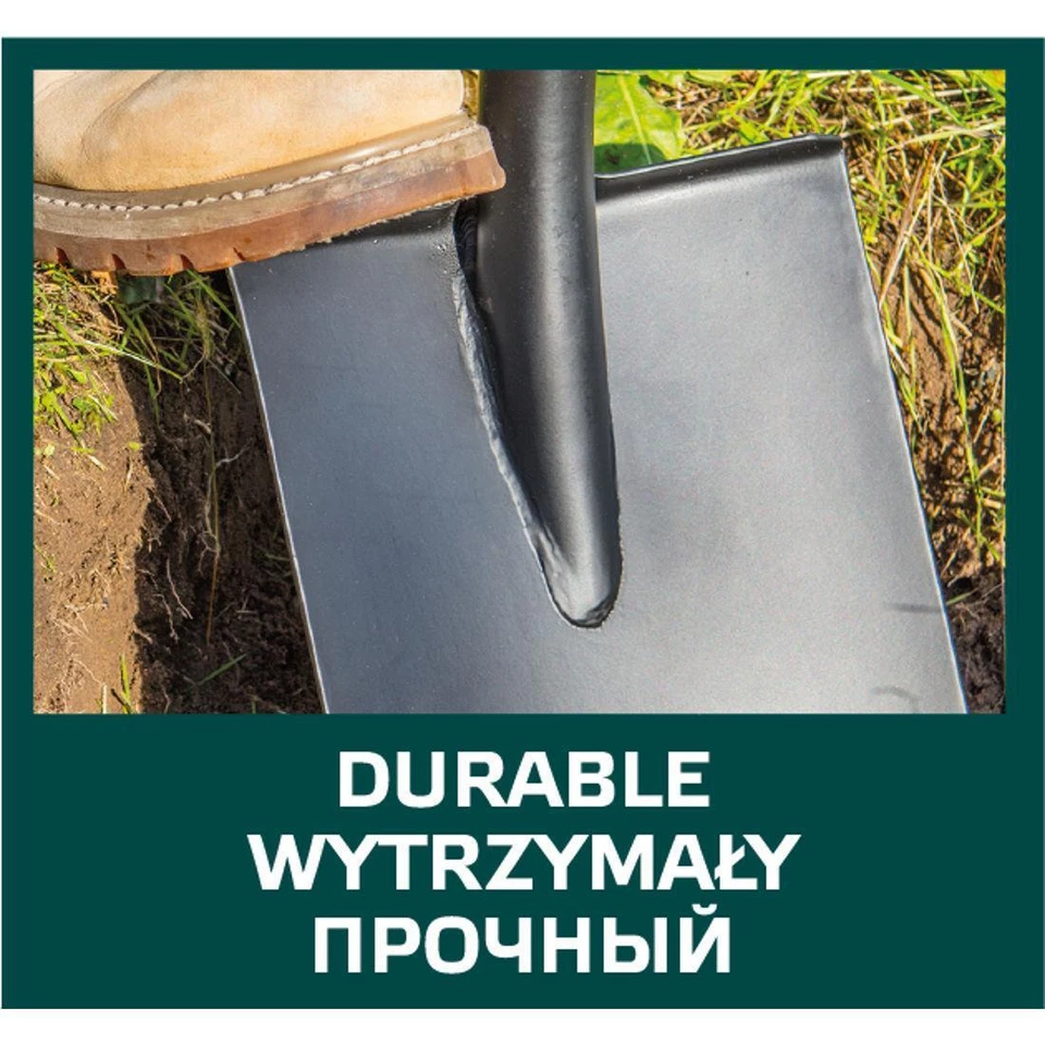 VERTO Ergonomic Spitzspaten Metallstiel Spaten Gärtner Werkzeug Schaufel - Bild 3 von 4