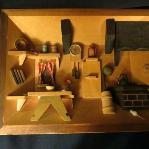Pair Of Vintage Enesco Shadow Boxes Wall Art Complimentary Set - Picture 4 of 12
