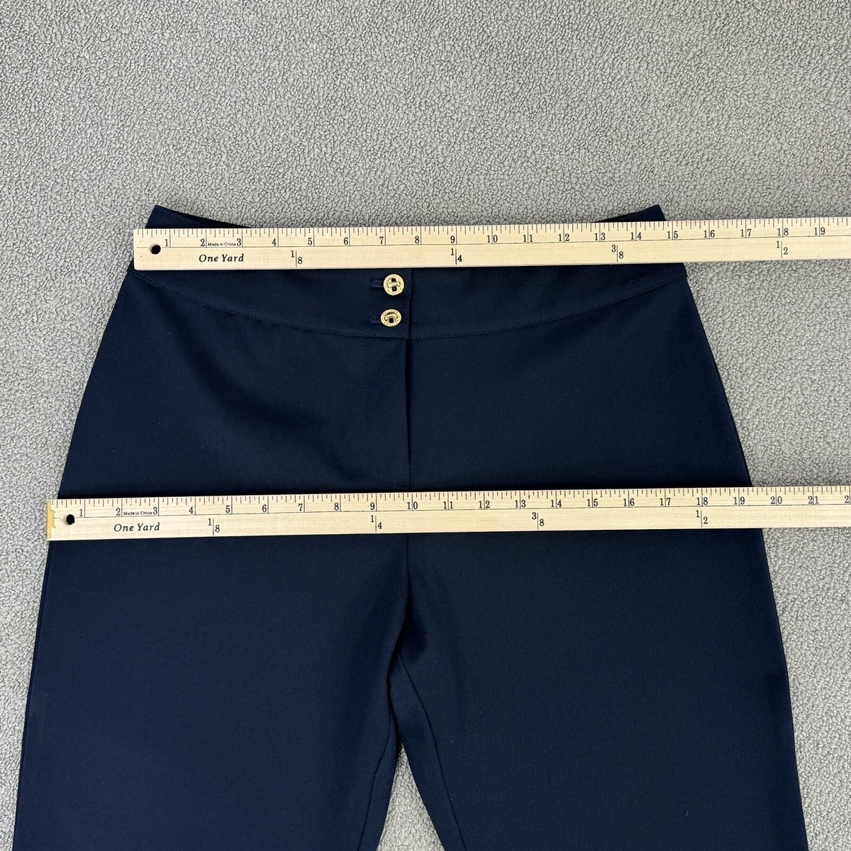 St. John Collection Dress Pants Size 6 Navy Blue High Rise  display picture 1