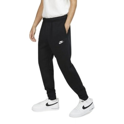 NIKE Black Sweatpants Club Fleece Tapered Jogger 826431-010
