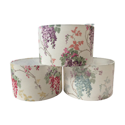 Laura Ashley Glyzinien Stoff Lampenschirm Cranberry Duck Egg Grape