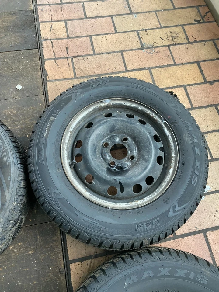 Renault R25 B29 Oldtimer Satz Allwetterräder Stahlfelgen ET42 185/70R14 88T 92H - Bild 4 von 4
