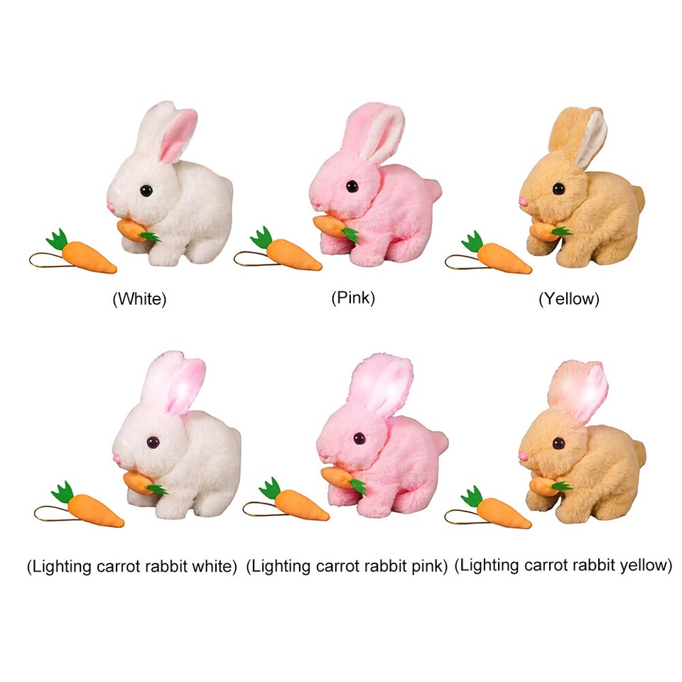 Cute Electric Rabbit Interactive Electronic Pet Plush Bunny Toy for ...