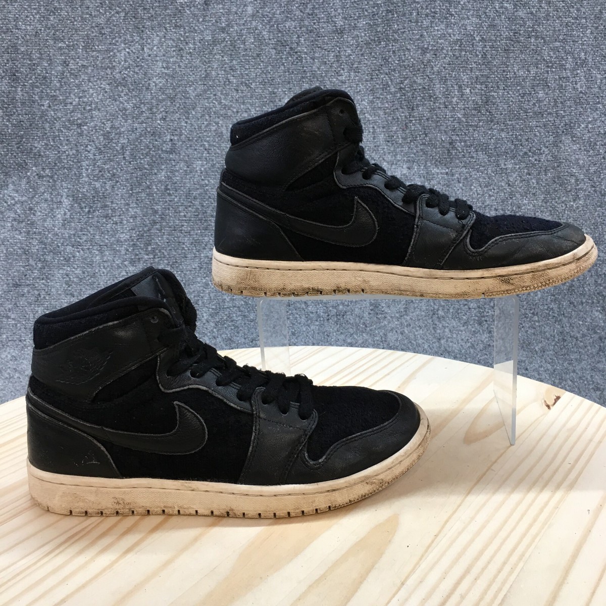 Nike Shoes Womens Air Jordan Sneakers Black Lace Up High Top