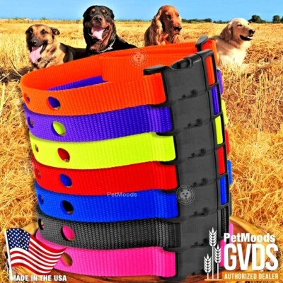 GVDS Dog Collar Strap Nylon 3/4" Replacement for PetSafe SportDOG Innotek MADE in USA