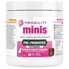 Nootie Progility Mini Pre  Probiotic Supplement, 60 Soft Chews