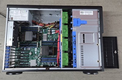 Supermicro 4U Tower Server X9DRD-7LN4F 2x Xeon E5-2620 V2 64GB RAM 8-Bay LFF