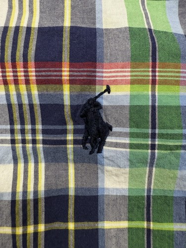 Ralph Lauren Shirt Boys Medium Multi Plaid Short Sleeve Button Down Pony Logo - Picture 8 of 19