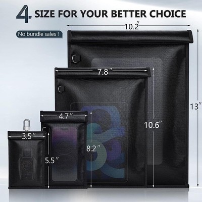 Faraday Bag Phone Car Key Credit Card Wallet Signal Blocker Anti-theft