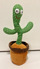 Dancing Cactus Interactive Plush Toy for Kids Repeats talking / singing, glowing