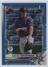 2021 Bowman Draft 1st Edition Blue Foil 78/150 Hunter Goodman #BD-66 xb2