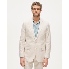J.Crew Ludlow Blazer 42R Cream Baird McNutt Irish Linen Slim Fit Sport Coat