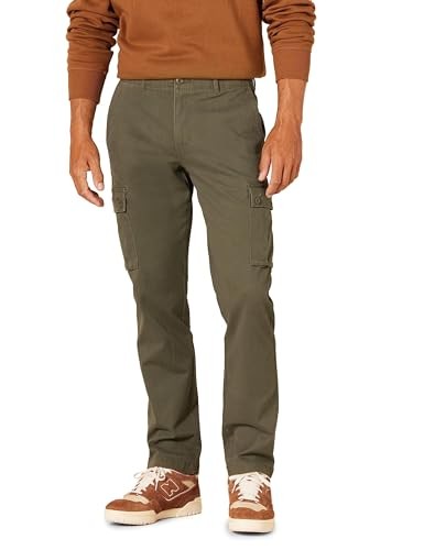Herren Stretch-Cargohose OlivgrüN 36W/30L Amazon Essentials Slim Fit-image