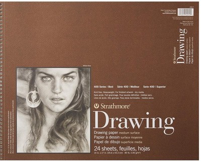 Strathmore (400-7 400 Series Drawing Pad, 14''x17'', Ivory/Cream cream 
