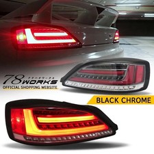 Luz trasera LED de fibra 78WORKS negra para Nissan Silvia S15 200SX JDM VENDEDOR DE EE. UU.