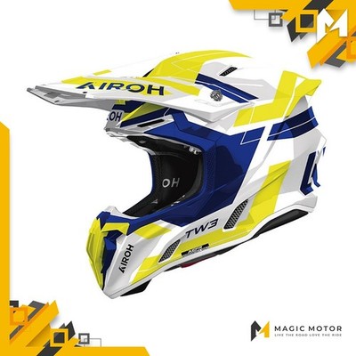 Airoh Motorradhelm Offroad TWIST 3 XL DYNASTIE Gelb