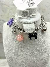 COACH Motif Chain Bag Charm CZ633 LHL38 SILVER/MULTI NWT