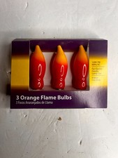 One pack (3 bulbs) C-7 Flame Bulbs Yellow and...