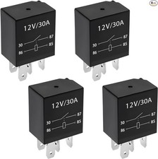 4 PCS 30A Starter Relay, 5 Pin 12 V Multi-Purpose Relays, Waterproof Heavy Duty