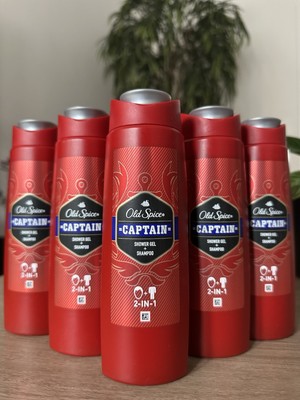 5x Old Spice Duschgel und Shampoo für Männer Captain 250ml + 1x Original gratis