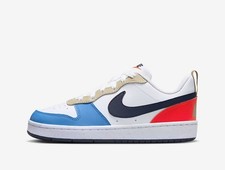 Nike Court Borough Low Recraft GS Shoes White Blue Red Youth Size 4Y DV5456-124