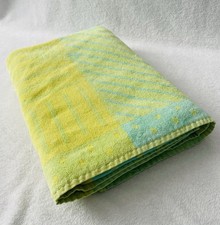 Linens N Things Vintage Beach Towel Neon Green 55.5”x30” Turtle 100% Cotton