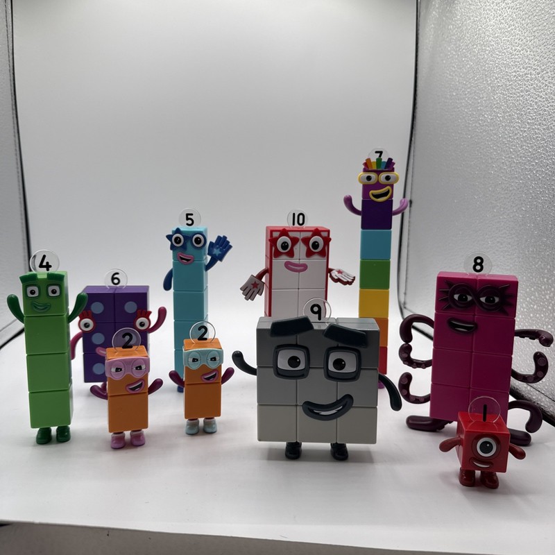 Numberblocks Show Character Math Toy Figure Lot 10 Missing 3 Learning