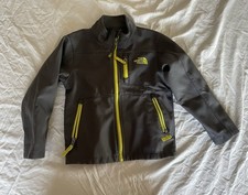 The North Face Boys XXS Gray Softshell Jacket with Yellow Zipper Accents