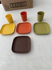 Vintage 1970s Tupperware Toys Mini Children's Play Set 3 Cups With 4 Plates.