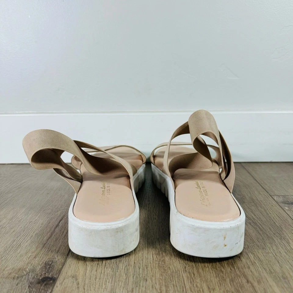 L’artigiano Lucchese Rosa Crema Elástica Sandalia Tirantes Mujer’s 40 Foto 4 de 4