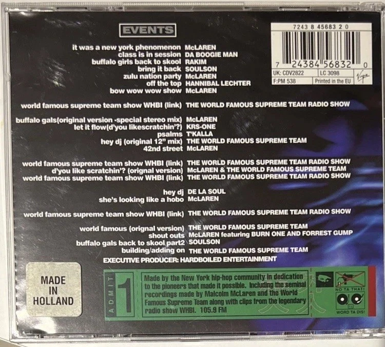 Malcolm McLaren Buffalo Gals Back To Skool Rakim KRS One Soulson De La Soul CD - Image 2 of 4