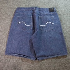 Enyce Baggy Mens 42 Blue Jean Shorts Y2k Vintage Hip Hop Skater