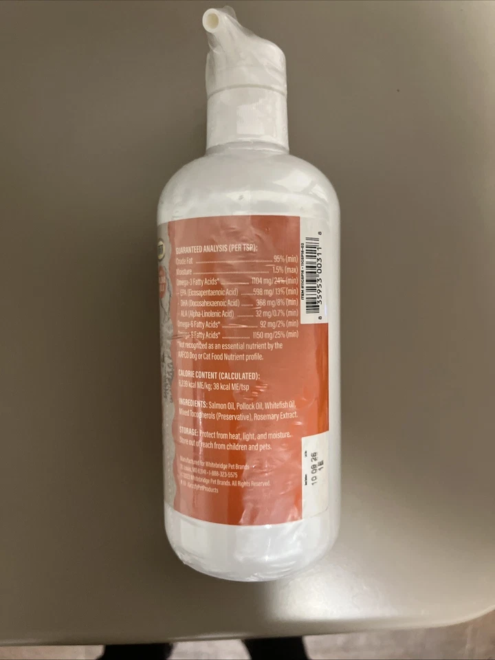 NEW! GRIZZLY OMEGAS WILD ALASKAN SALMON PLUS SUPPLEMENT FOR DOGS & CATS 16 FL OZ - Image 2 of 2