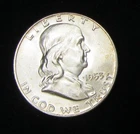1953-D SUPERB GEM BU FRANKLIN HALF DOLLAR - 90% SILVER - 95%  BELL LINES