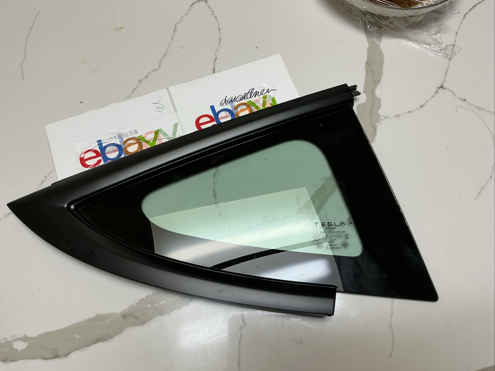 2024-2027 Tesla Model 3 Rear Right Quarter Fixed Window Glass 1915484-20-C RH OE