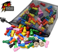Spielfiguren Holz Set für Brettspiele Puzzles Lernspielzeug 80 Stück Farben