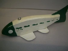 Vintage Fish Spearing Decoy Folk Art ICE WOOD Fishing Lure MINNESOTA DARKHOUSE