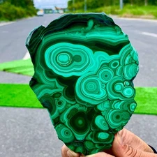 1.22LB Natural glossy Malachite transparent cluster rough mineral sample