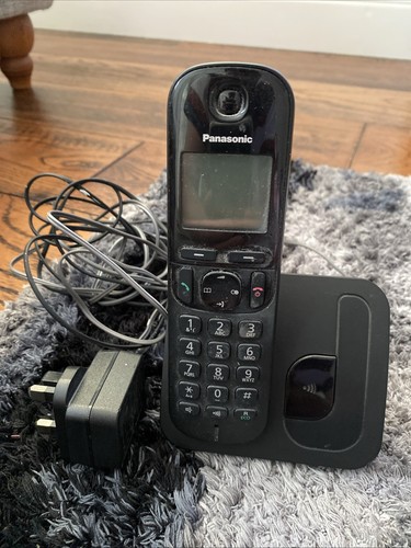 Panasonic KX-TG210E Single Cordless Phone Charging Dock Handset Black Landline