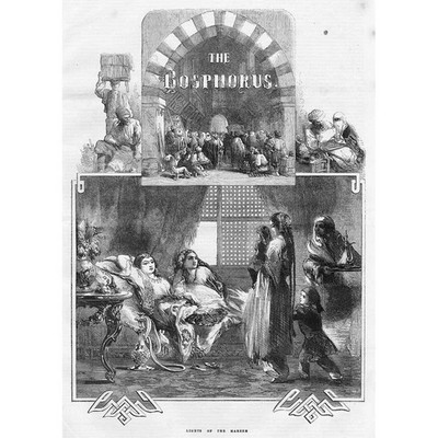 TURKEY The Bosphorus - Lights of the Hareem - Antique Print 1857