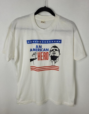 #ad VTG Oliver North quot;An American Heroquot; Political T Shirt Screen Stars Men#x27;s XL USA $34.99