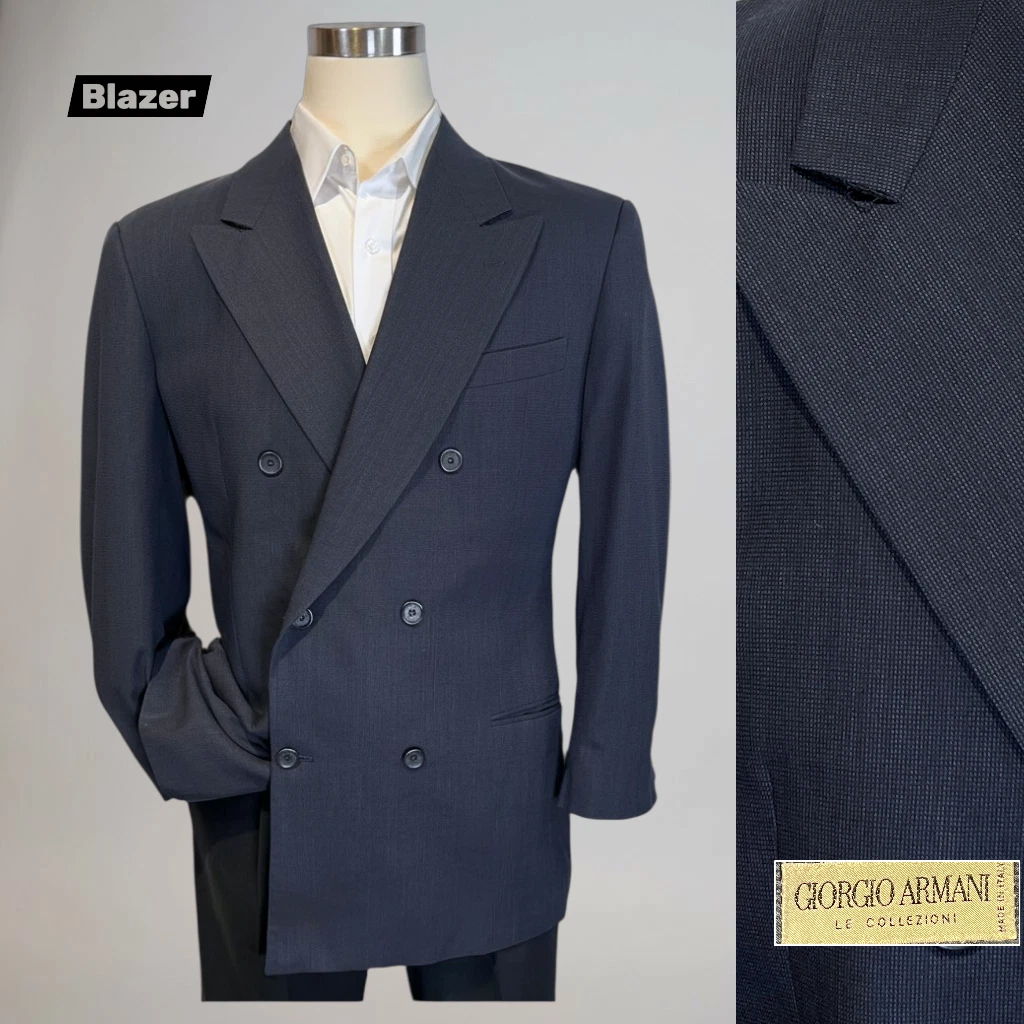 Giorgio Armani Blue Double-Breasted Suits & Blazers for Men for