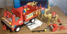 Open Box - Playmobil 3452 Circus Truck with Camels & Man Figure - Vintage - 1986