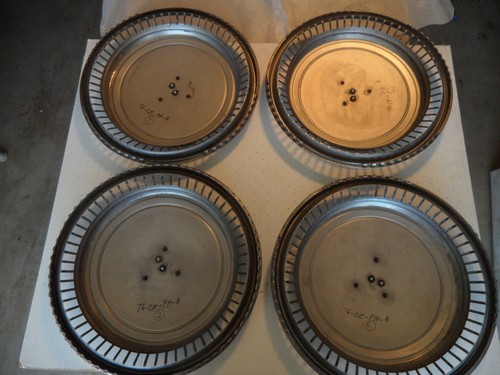1976 76 77 78 original Cadillac Eldorado hubcaps (4) BLACK restored - Mint/show - Picture 12 of 17