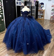 New Arrival Quinceanera Dresses with Bow Navy Blue Sweet 15 16 Party Ball Gowns