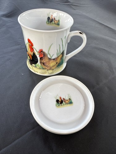 Leonardo Collection Fine China Chicken Mug With Coaster Good Condition. - Picture 22 of 24