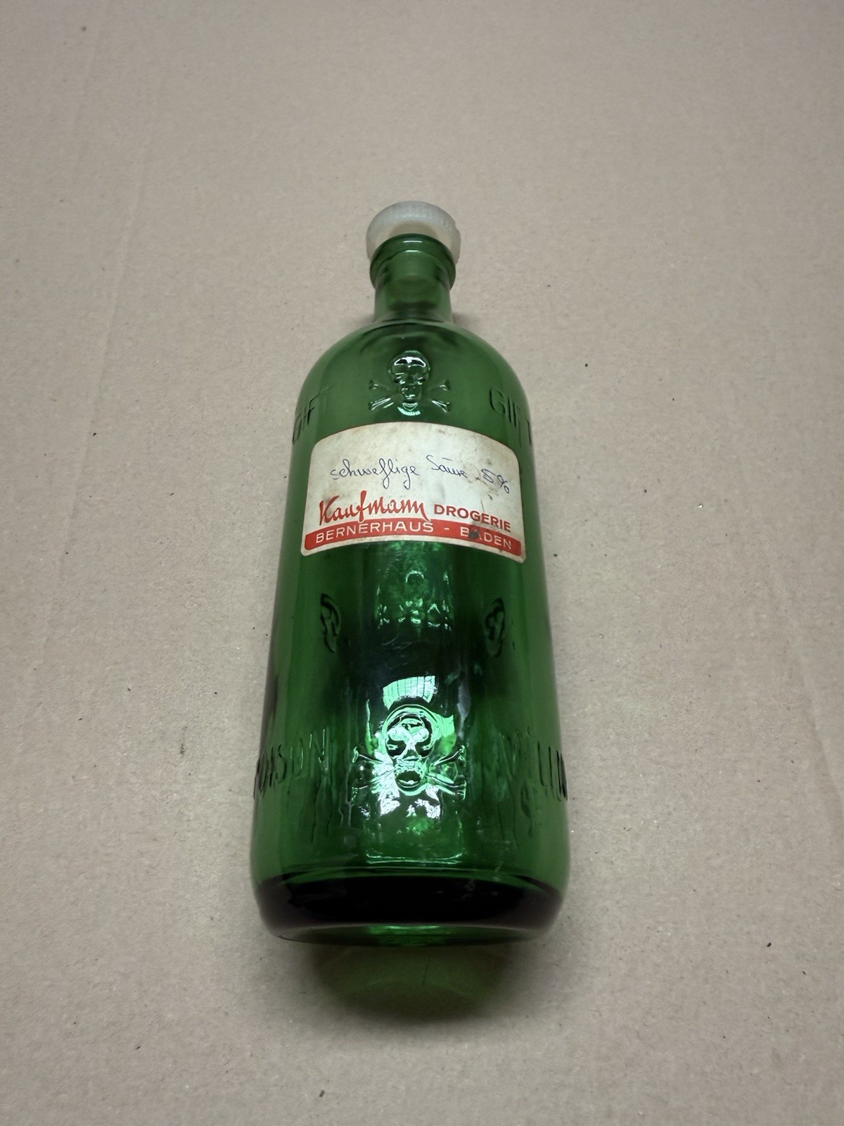 Seher Alte Original Apoteken Flasche Glass Hand Gemacht. Vintage Sammler Deko