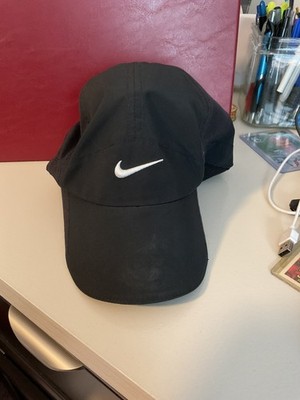 Nike Hat Cap Strap Back Black Tailwind Panel Pickle Ball Featherlight 