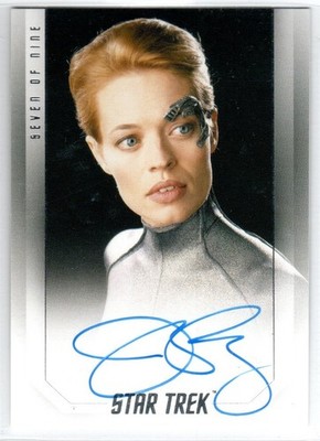 STAR TREK INFLEXIONS BRIDGE CREW JERI RYAN AS SEVEN OF NINE VOYAGER AUTOGRAPH