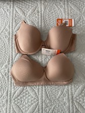 Warner's Women's Sand/Tan Seamless Comfort Blissful Bras Set of 2 - 36B NWT